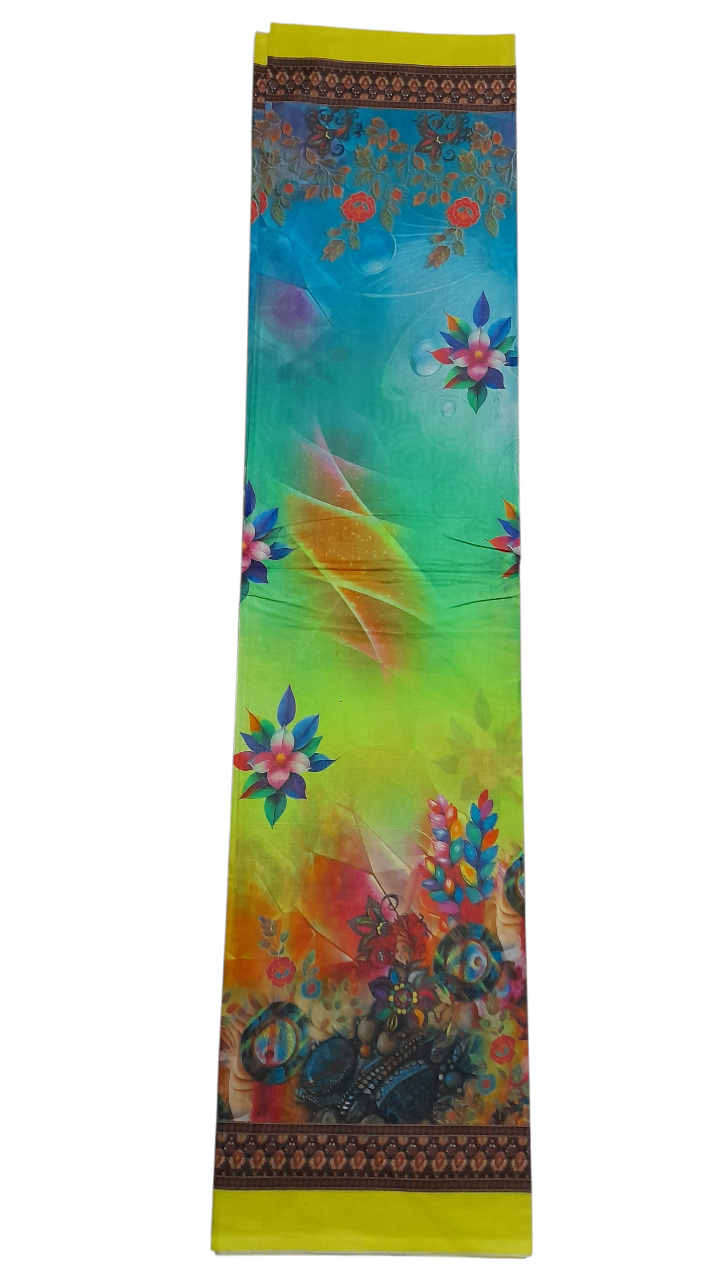 রঙিন প্যাটার্ন শাড়ি - ট্রেন্ডি ডিজাইন (সুতি শাড়ি চিকন আরামদায়ক)