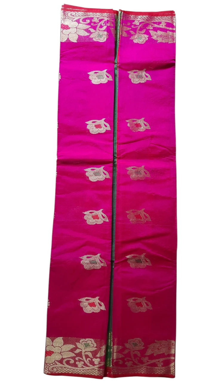 বাচ্চাদের জন্য রঙিন প্যাটার্ন শাড়ি ৮ হাত j12